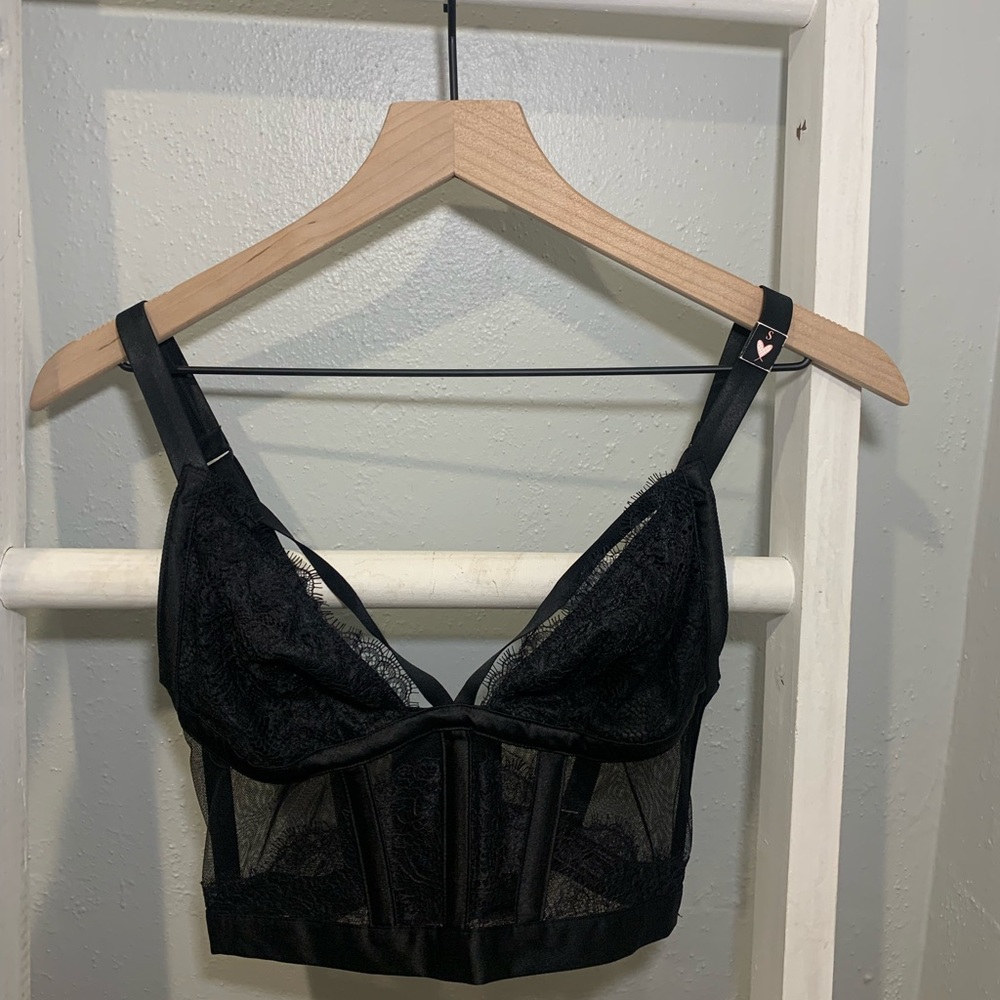 Victoria’s Secret Small Black Bustier Bra Top